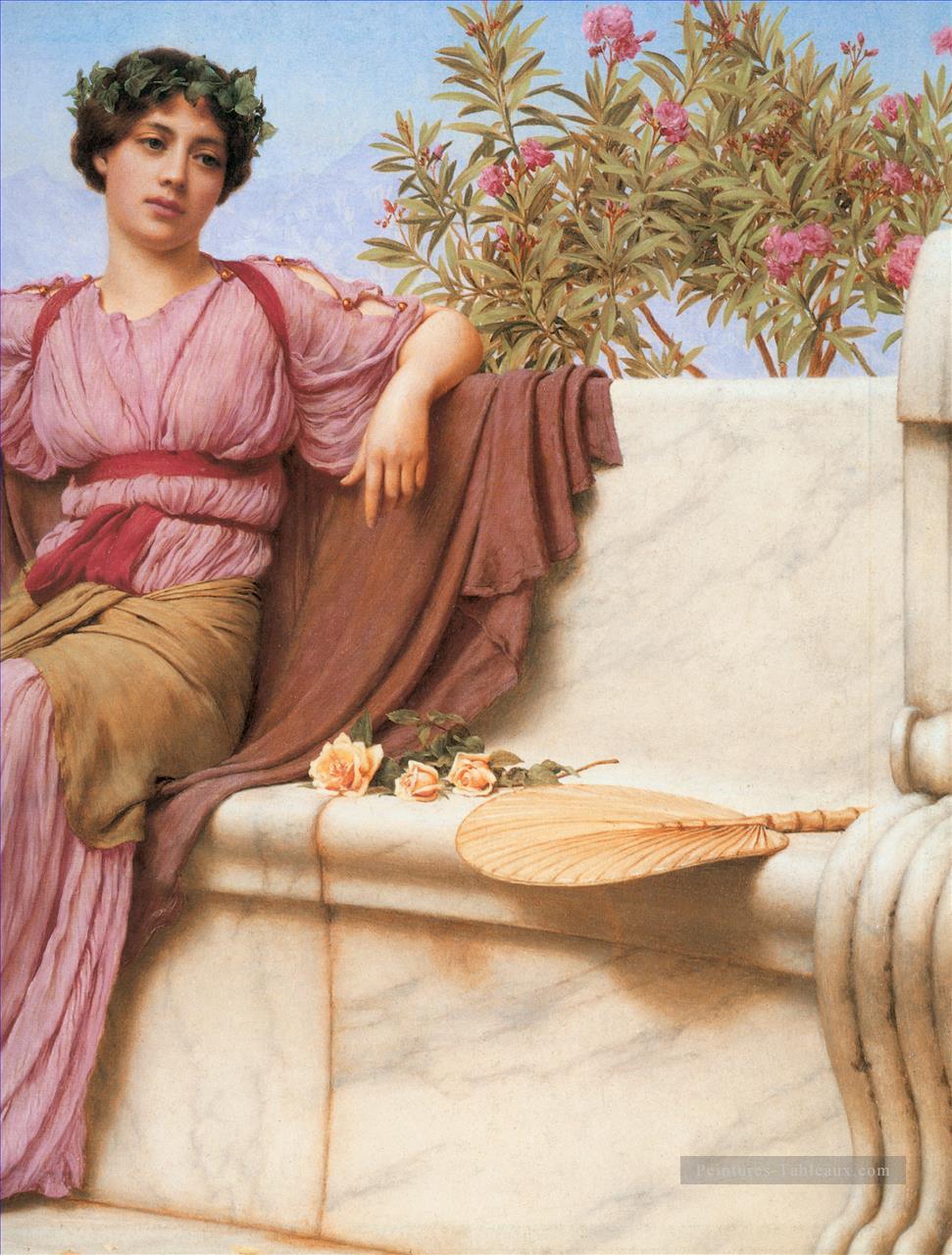 Tranquillité 1914 droite néoclassique dame John William Godward Peintures à l'huile